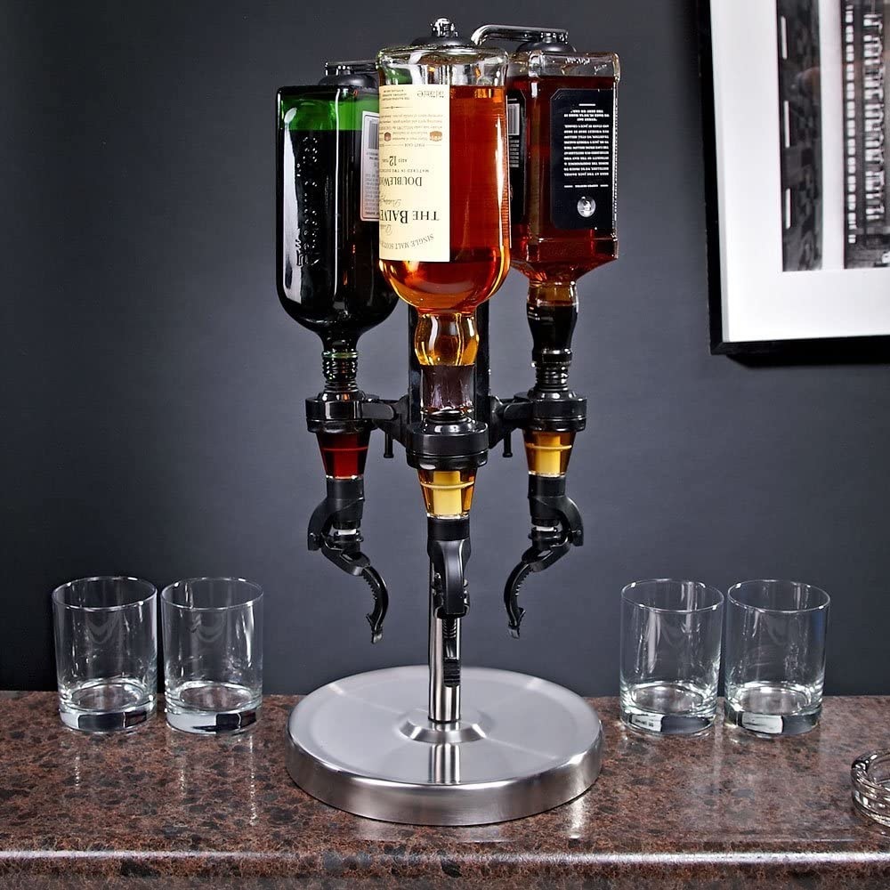 OGGI 3 Bottle Revolving Liquor Dispenser